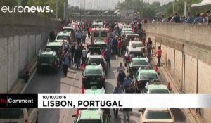 Manif anti-Uber à Lisbonne