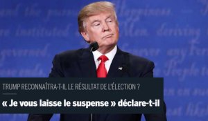 Donald Trump refuse de dire s'il acceptera le résultat de l'élection