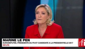 Marine Le Pen: «la négociation sur la sortie de l'UE sera ensuite soumise à un référendum national»