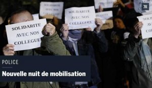 Nouvelle nuit de mobilisation pour les policiers dans plusieurs villes de France