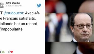 Seulement 4% des Français se disent satisfaits de François Hollande