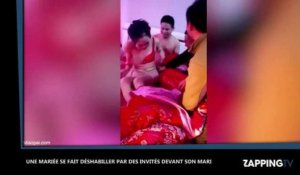 Une mariée se fait déshabiller par des invités devant son mari, les images chocs (Vidéo)