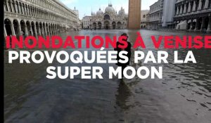 La "Super Lune" provoque des inondations à Venise