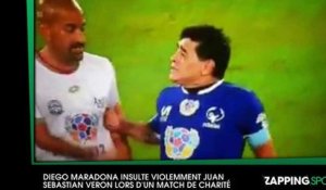 Diego Maradona insulte violemment Juan Sebastian Veron lors d'un match de charité (vidéo)