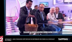 AcTualiTy : Jean-François Copé refuse de distribuer des pains au chocolat au public