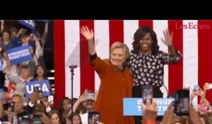 Michelle Obama et Hillary Clinton s'affichent unies contre Donald Trump