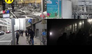 Les images amateurs des dégâts provoqués par les explosions dans l'aéroport de Zaventem et à la station de métro Maelbeek