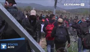Violents affrontements entre police et migrants à la frontière gréco-macédonienne