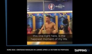 Cristiano Ronaldo en larmes après la victoire du Portugal à l'Euro 2016, son émouvant discours dévoilé (Vidéo)