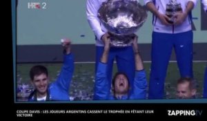 Coupe Davis : Les joueurs argentins cassent le trophée en fêtant leur victoire