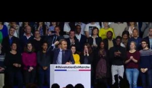 Fin du meeting d'Emmanuel Macron à Paris