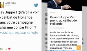 Alain Juppé tacle François Hollande sur son célibat