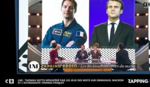 LNE : Thomas Sotto désespéré par les jeux de mots sur Emmanuel Macron et l'astronaute Thomas Pesquet (vidéo)