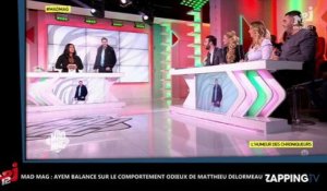 Mad Mag : Ayem dénonce le comportement violent de Matthieu Delormeau (Vidéo)