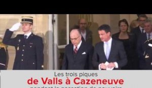 Remaniement: les piques méprisantes de Valls à Cazeneuve