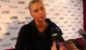 Open GDF SUEZ - Maria Sharapova : "Mon objectif, gagner ici !"