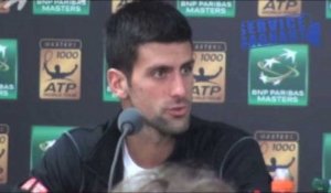 Paris-Bercy 2013 - Novak Djokovic : "Je suis confiant pour jouer Federer"