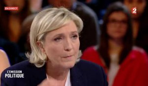 Marine Le Pen défend la politique de Donald Trump