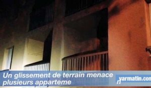 Un glissement de terrain menace plusieurs appartements à Toulon
