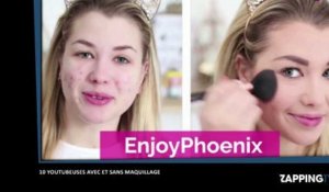 10 Youtubeuses avec et sans maquillage (Vidéo)