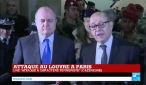 Attentat du Louvre : les ministres Jean-Yves Le Drian et Bruno Leroux ont réagi