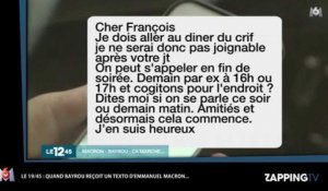 Alliance François Bayrou Emmanuel Macron : les dessous de leur rencontre dévoilés par sms  (vidéo)