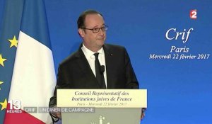 François Hollande tacle Emmanuel Macron au dîner du Crif - ZAPPING ACTU DU 23/02/2017