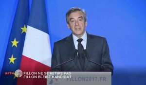 François Fillon reste candidat malgré sa mise en examen - ZAPPING ACTU DU 01/03/2017