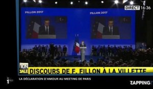 François Fillon fait une déclaration d'amour à Penelope Fillon au meeting de Paris (vidéo)