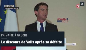 Manuel Valls : "Benoît Hamon est désormais le candidat de notre famille politique"
