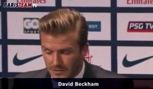 Beckham en conférence de presse