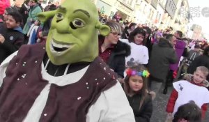 Carnaval de Granville 2017. Dans le cortège de la cavalcade des enfants