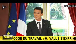 Code du travail : Valls annonce le vote d'un projet de loi «avant l'été» 2016