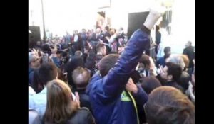 Le discours d'Erwann Binet devant la mairie du 4e