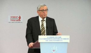 Juncker aux syndicats: "il faut relancer le dialogue social"