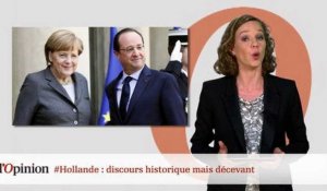 #Hollande : discours historique mais décevant