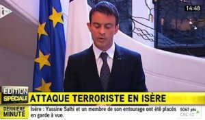 Attentat en Isère : Valls annonce "un renforcement de la vigilance"