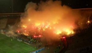 Bagarre générale dans un stade de Belgrade