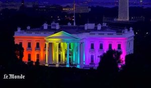 La Maison Blanche aux couleurs du drapeau arc-en-ciel