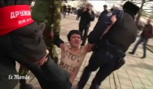 Deux Femen interpelées lors d'un rassemblement prorusse