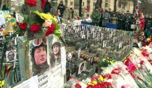 Maïdan : commémorations à Kiev