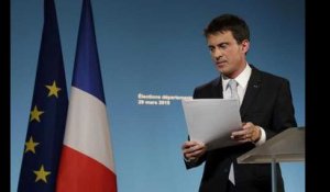 Manuel Valls : "La gauche trop dispersée connaît un net recul" aux départementales