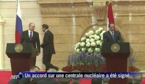 Poutine et Sissi annoncent la construction de la première centrale nucléaire d'Egypte