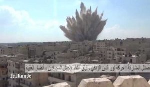 Gigantesque explosion dans le ciel d'Alep