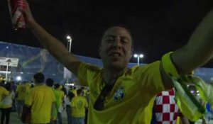 Les Brésiliens fêtent leur victoire face à la Croatie
