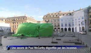 Le "plug anal" géant de la place Vendôme vandalisé