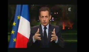 L'allocution de Nicolas Sarkozy
