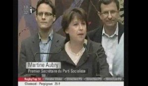 PS: Martine Aubry sûre de sa victoire