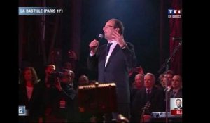 Hollande à la Bastille : "Merci, merci peuple de France !"
