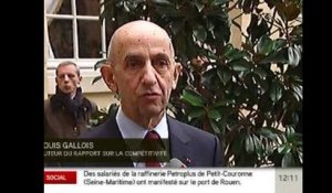 Compétitivité : Louis Gallois prône "un choc de confiance" et appelle au "patriotisme"